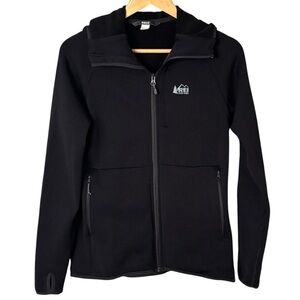 REI Co-op "Gorpcore" Polartec Fleece Full-Zip Jacket/Hoodie Black Medium